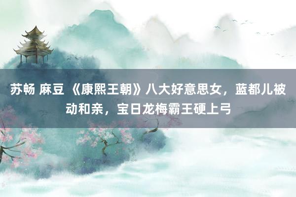 苏畅 麻豆 《康熙王朝》八大好意思女，蓝都儿被动和亲，宝日龙梅霸王硬上弓