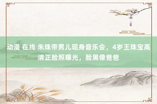 动漫 在线 朱珠带男儿现身音乐会，4岁王珠宝高清正脸照曝光，脸黑像爸爸